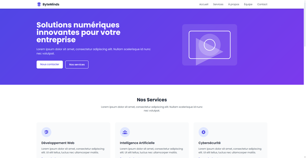 Template magazine digital par ByteMinds, développement web pour médias en ligne