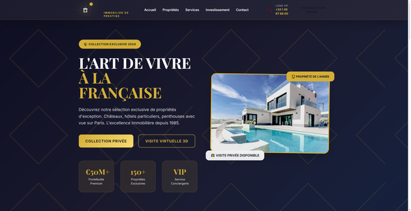 Site de vente en ligne pour biens immobiliers